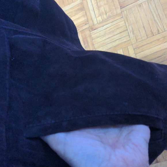 Purple leather and suede coat - Picture 4 of 6